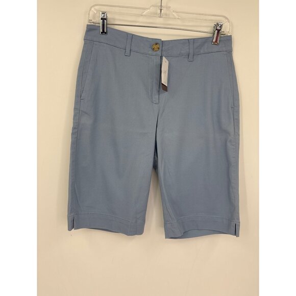 J. Jill Bermuda Chino 11" Shorts Light Blue Size 4 NEW - Picture 1 of 5